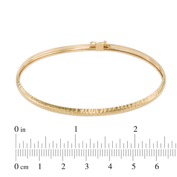 Diamond-Cut Bangle in 10K Gold - 7.5"
