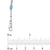 Thumbnail Image 2 of Oval Swiss Blue Topaz and Diamond Accent Bracelet in Sterling Silver