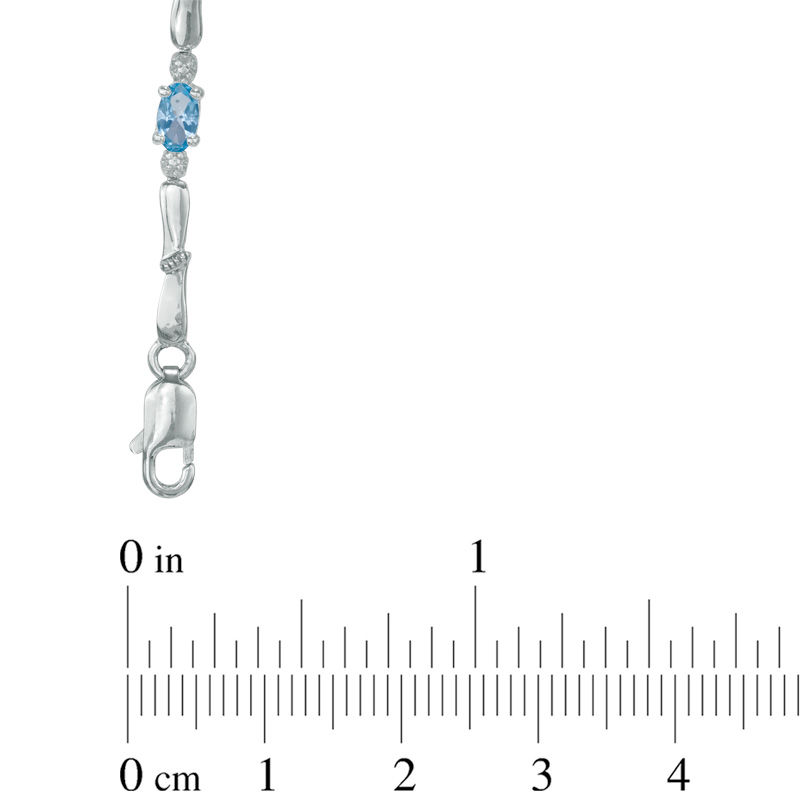 アクセサリー BLUE Sterling Silver Rectangle Blue Topaz Pendant - Charles Albert Inc