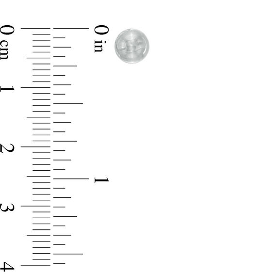 6.0mm Ball Stud Earrings in 14K White Gold