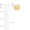Thumbnail Image 2 of 8.5mm Diamond-Cut Button Stud Earrings in 14K Gold