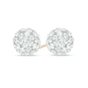 Thumbnail Image 1 of Small Crystal Button Stud Earrings in 14K Gold