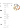 Thumbnail Image 2 of Loose Love Knot Stud Earrings in 14K Tri-Tone Gold