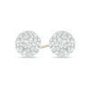 Thumbnail Image 1 of Crystal Button Stud Earrings in 14K Gold