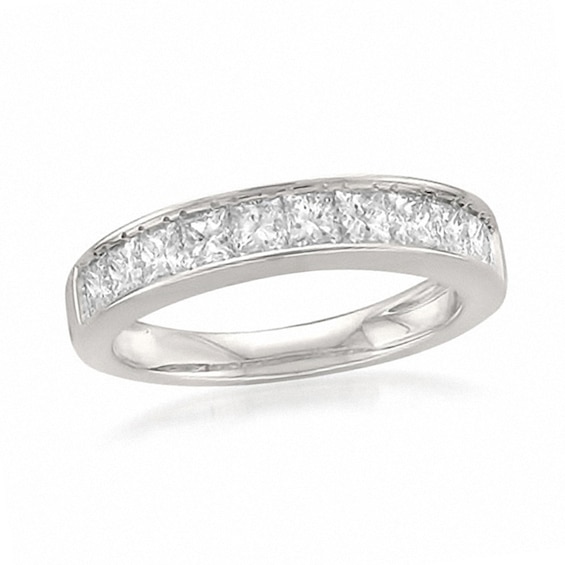 1 CT. T.W. Princess-Cut Diamond Anniversary Band in 14K White Gold (I/VS2) 1 CT. T.W. Princess-Cut Diamond Anniversary Band in 14K White Gold (I/VS2)