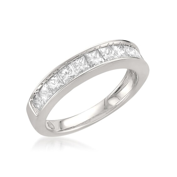 1 CT. T.W. Princess-Cut Diamond Anniversary Band in 14K White Gold (I/VS2) 1 CT. T.W. Princess-Cut Diamond Anniversary Band in 14K White Gold (I/VS2)