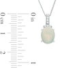 Thumbnail Image 2 of Oval Opal and Lab-Created White Sapphire Pendant in Sterling Silver