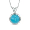 Thumbnail Image 1 of 8.0mm Turquoise Pendant in Sterling Silver