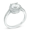 Thumbnail Image 2 of Lab-Created White Sapphire Pendant, Ring and Earrings Frame Set in Sterling Silver - Size 7