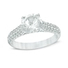 Thumbnail Image 1 of 8.0mm Lab-Created White Sapphire Ring in Sterling Silver