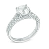 Thumbnail Image 2 of 8.0mm Lab-Created White Sapphire Ring in Sterling Silver