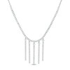 Thumbnail Image 1 of Lab-Created White Sapphire Fringe Necklace in Sterling Silver - 15.75"