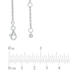 Thumbnail Image 2 of Lab-Created White Sapphire Fringe Necklace in Sterling Silver - 15.75"