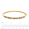 Thumbnail Image 1 of Multi-Gemstone Bangle in Sterling Silver and 18K Gold Plate - 7.25"