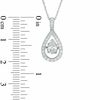 Thumbnail Image 2 of 1/2 CT. T.W. Pear-Shaped Diamond Frame Pendant in 10K White Gold