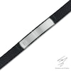 Thumbnail Image 1 of Diamond Accent ID Leather Bracelet in Two-Tone Stainless Steel - 8.5"
