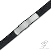 Thumbnail Image 0 of Men's Diamond Accent ID Leather Bracelet in Two-Tone Stainless Steel - 8.5"