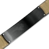 Thumbnail Image 1 of Men's Diamond Accent ID Leather Bracelet in Two-Tone Stainless Steel - 8.5"