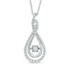 Thumbnail Image 1 of 1/6 CT. T.W. Diamond Layered Infinity Pendant in Sterling Silver