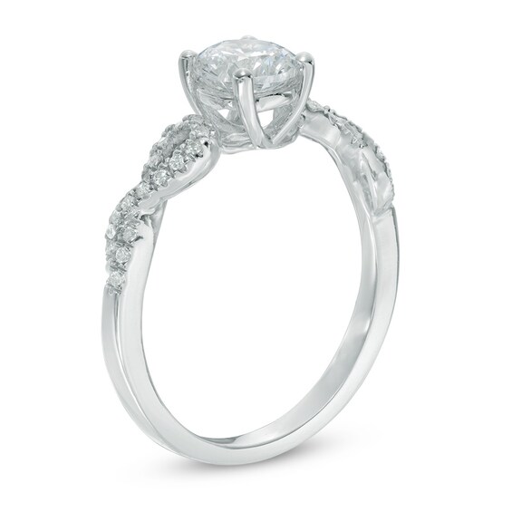 7/8 CT. T.w. Diamond Twist Engagement Ring in 10K White Gold