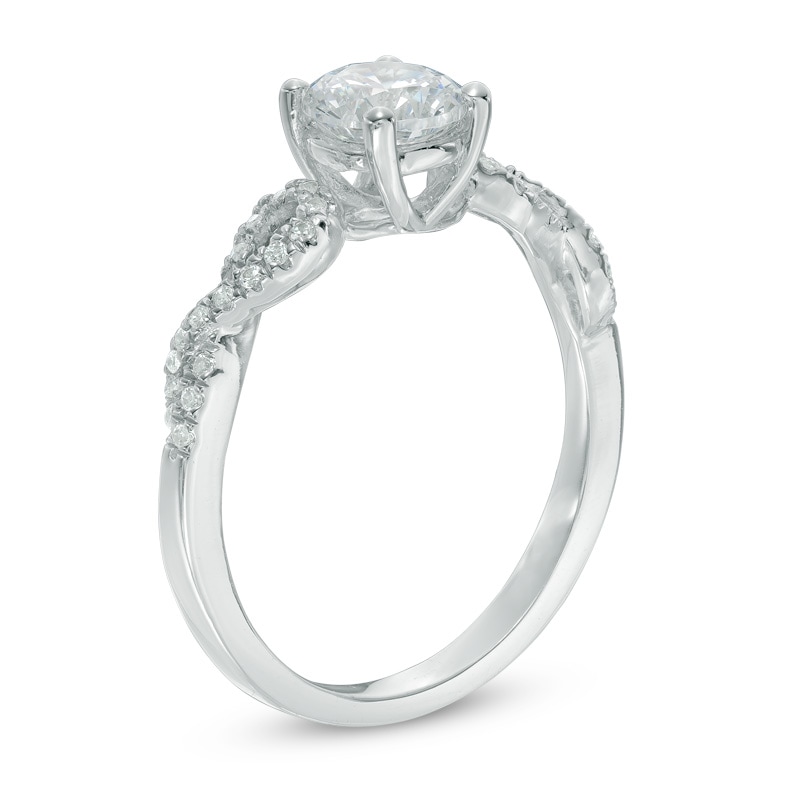 7/8 CT. T.W. Diamond Twist Engagement Ring in 10K White Gold