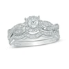 Thumbnail Image 1 of 5/8 CT. T.W. Diamond Frame Twist Bridal Set in 10K White Gold