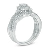 Thumbnail Image 2 of 5/8 CT. T.W. Diamond Frame Twist Bridal Set in 10K White Gold