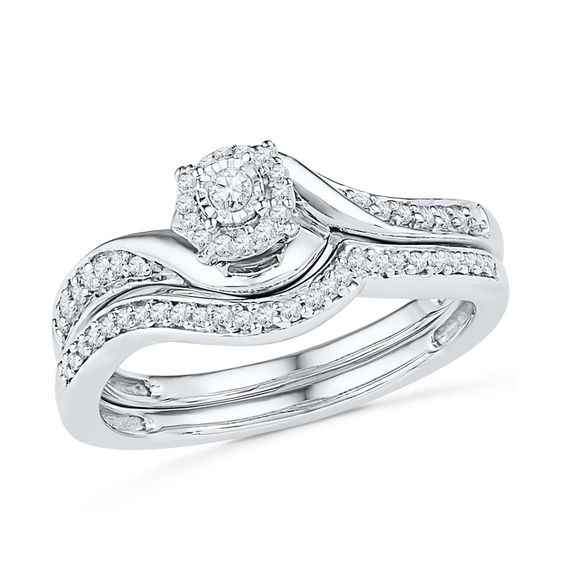 Zales sterling online silver wedding sets
