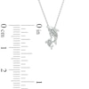 Thumbnail Image 1 of Diamond Accent Motherly Love Dolphin Pendant in 10K White Gold