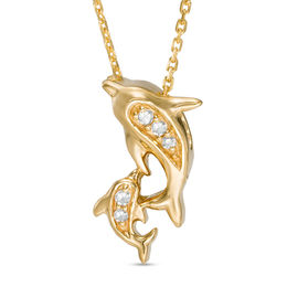 1/6 CT. T.W. Diamond Dachshund Pendant 