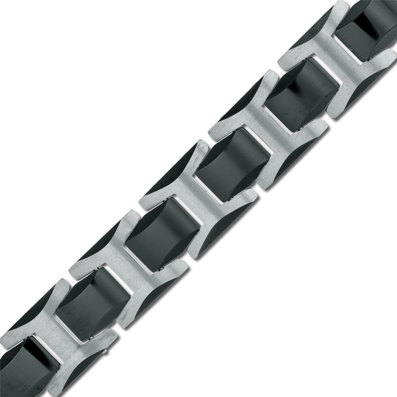 Main Image 1 of Two-Tone Tungsten Bracelet - 8.5"