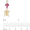 Thumbnail Image 2 of Lab-Created Ruby and White Sapphire Flower Bracelet in Sterling Silver and 18K Gold Plate - 7.25&quot;