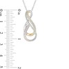 Thumbnail Image 2 of Diamond Accent Double Infinity Swirl Pendant in Sterling Silver and 14K Gold Plate