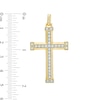 Thumbnail Image 1 of 1/2 CT. T.W. Diamond Brick Cross Necklace Charm in 10K Gold