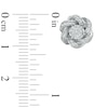Thumbnail Image 2 of Diamond Accent Knot Frame Stud Earrings in Sterling Silver