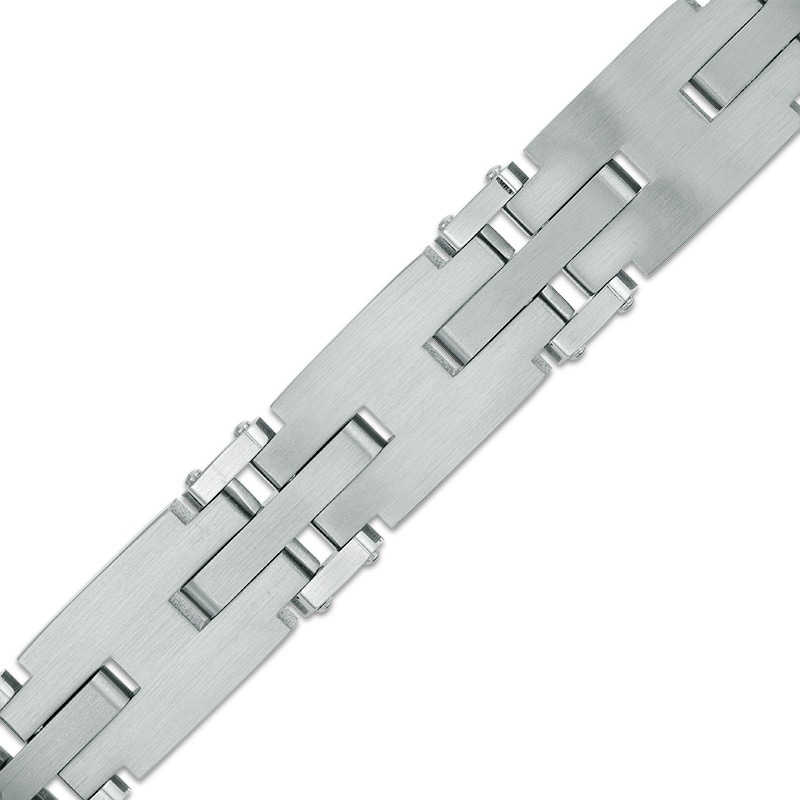 Main Image 2 of 1/3 CT. T.W. Diamond Bracelet in Stainless Steel - 8.5"