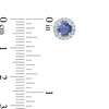 Thumbnail Image 2 of 5.0mm Tanzanite and 1/6 CT. T.W. Diamond Frame Stud Earrings in 10K White Gold