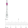 Thumbnail Image 2 of Oval Lab-Created Ruby and Diamond Accent Bracelet in Sterling Silver