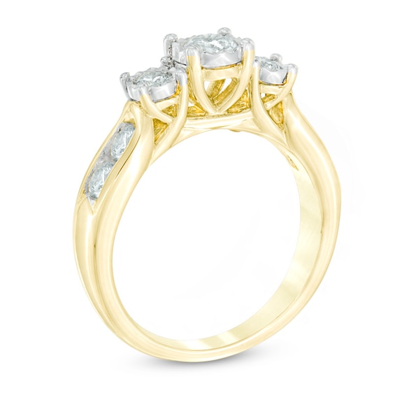 1 CT. T.w. Diamond Past Present FutureÂ® Miracle Engagement Ring in 10K Gold