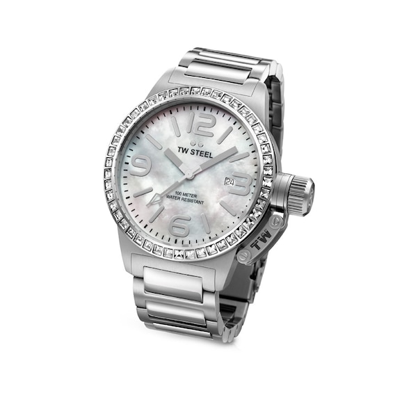 Ladies' TW Steel Canteen Bracelet Watch with Mother-of-Pearl Dial (Model: Tw302)