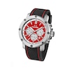 Thumbnail Image 1 of Men's TW Steel Grandeur Tech Chronograph Rubber Strap Watch with Red Dial (Model: TS1)