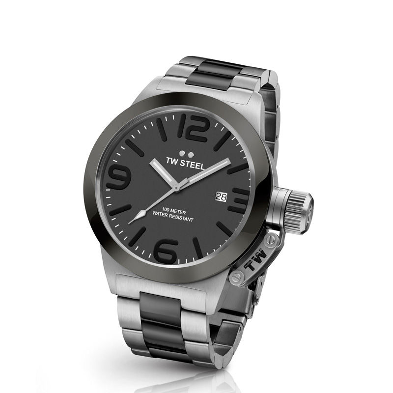 Main Image 1 of Men's TW Steel Canteen Two-Tone Watch with Grey Dial (Model: CB201)