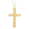 Thumbnail Image 1 of Mesh Cross Pendant in 10K Gold - 17"