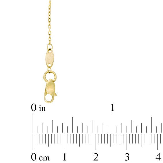 Circle Station Link Necklace in 10K Gold - 24"