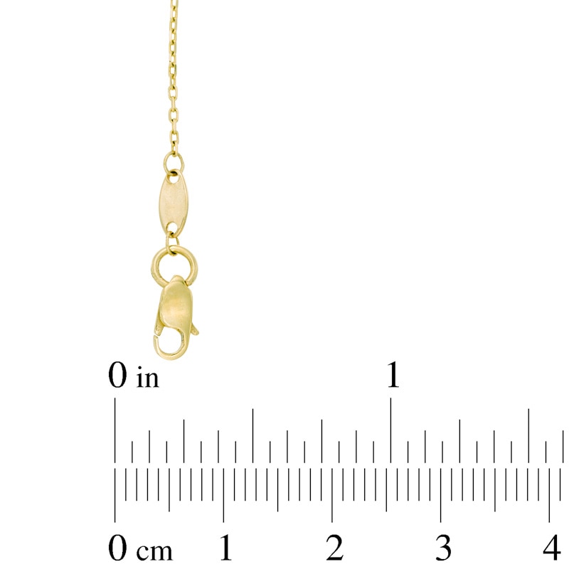 Main Image 2 of Circle Station Link Necklace in 10K Gold - 24"