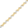 Thumbnail Image 1 of "X" Stampato Bracelet in 10K Two-Tone Gold - 7.25"