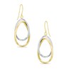 Thumbnail Image 1 of Double Teardrop Earrings in 14K Two-Tone Gold