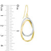 Thumbnail Image 2 of Double Teardrop Earrings in 14K Two-Tone Gold