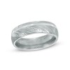 Thumbnail Image 1 of 7.0mm Comfort Fit Damascus Stainless Steel Wedding Band - Size 10
