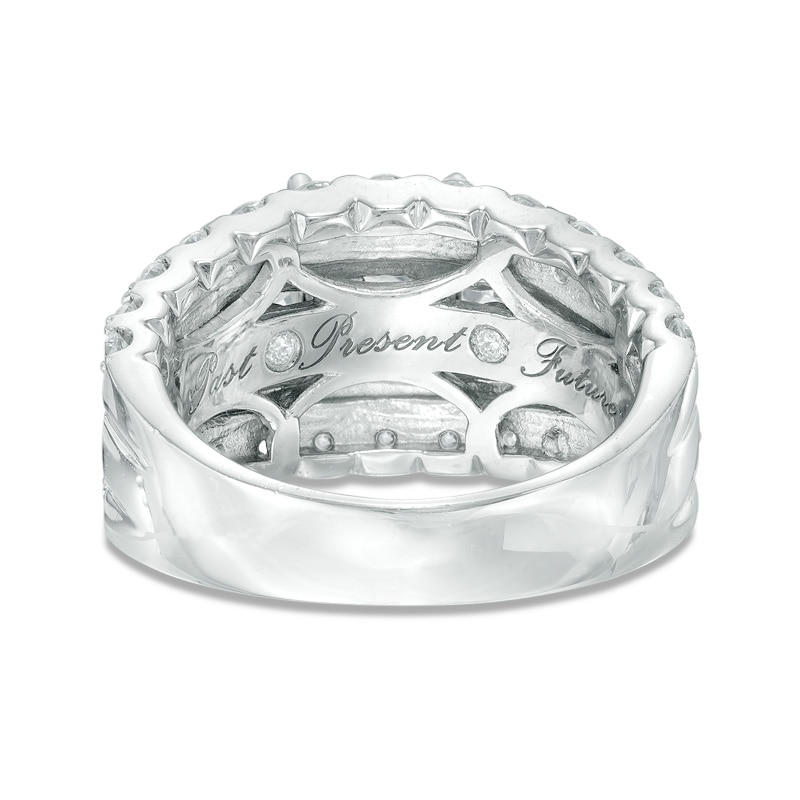 Main Image 3 of 3 CT. T.W. Princess-Cut Diamond Past Present Future® Engagement Ring in 14K White Gold